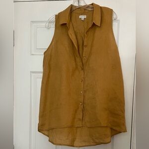 Garnet Hill Linen Button-Up Top